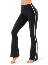 INNOMINT Women's High-Waisted Flare Leggings with Side Stripes – 31" Inseam