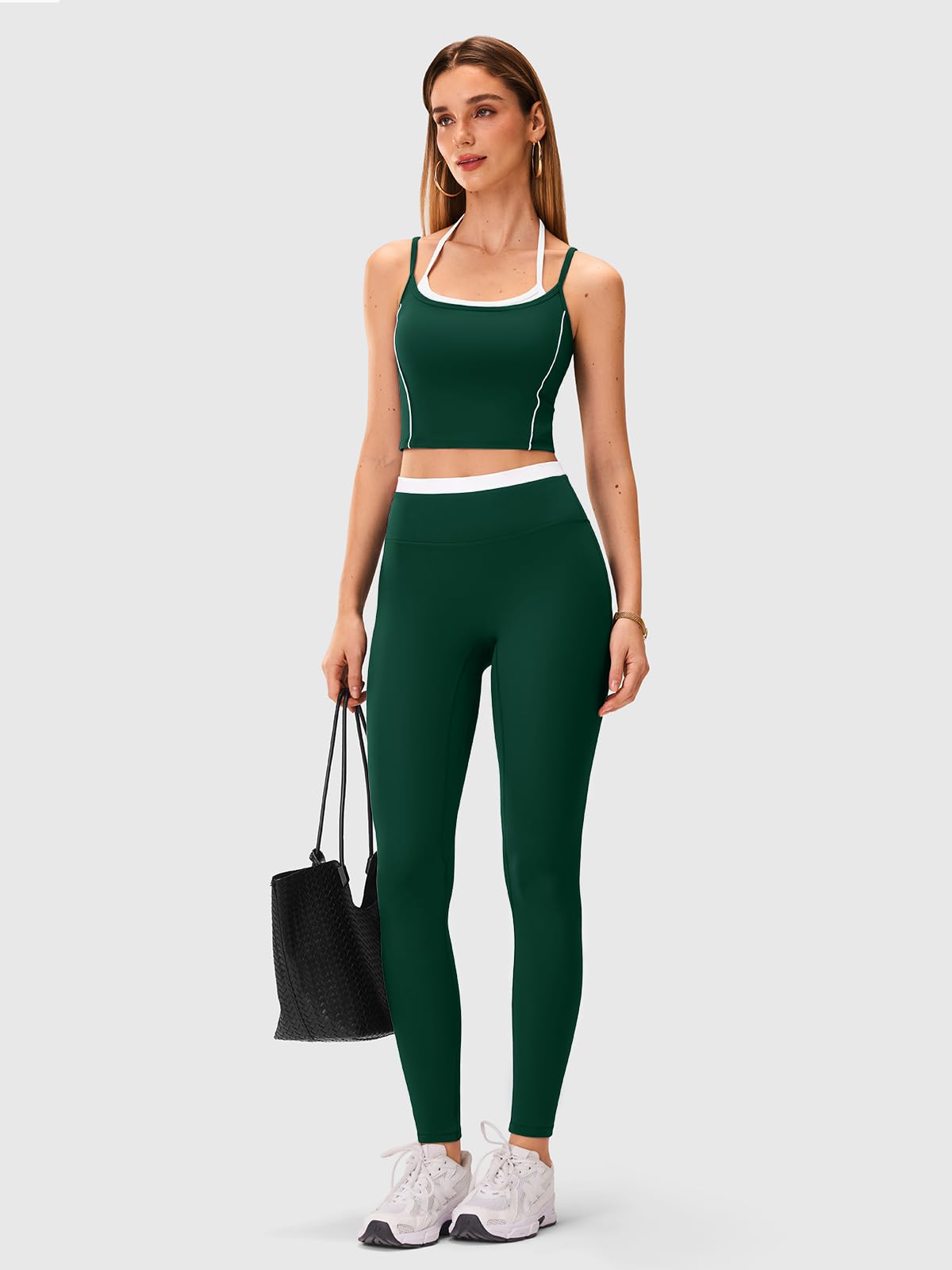 INNOMINT Women's High-Waisted Seamless Yoga Leggings – 25" Inseam