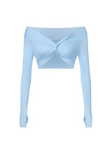 INNOMINT Women's Twist-Front Off-Shoulder Crop Top