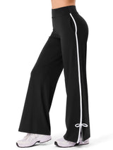 INNOMINT Women's Wide-Leg Track Pants with Side Stripes – 30" Inseam