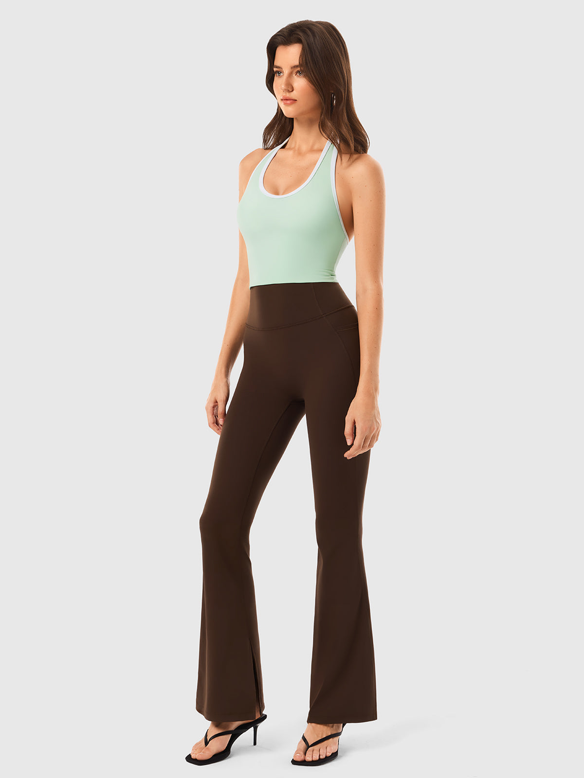 Open Back Halterneck Tank Top IN25FB023