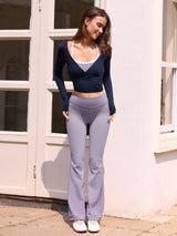 Hip-Lifting Flared Yoga Pants IN25FL001