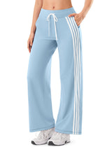 INNOMINT Women's Wide-Leg Track Pants with Side Stripes