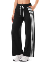 INNOMINT Women's Wide-Leg Track Pants with Side Stripes