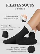 Pilates Grip Socks Mid Calf Barre Cotton Socks