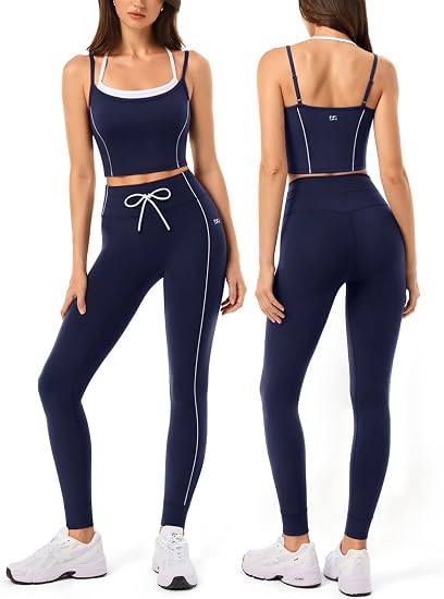 Drawstring Seamless Workout Sets for Women