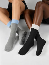 Pilates Grip Socks Mid Calf Barre Cotton Socks