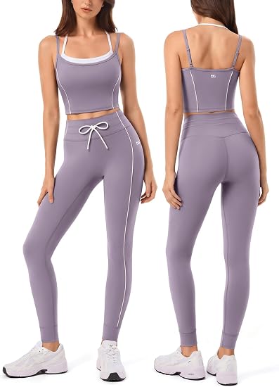 Drawstring Seamless Workout Sets for Women