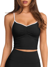Longline Padded Sports Bra Workout Top