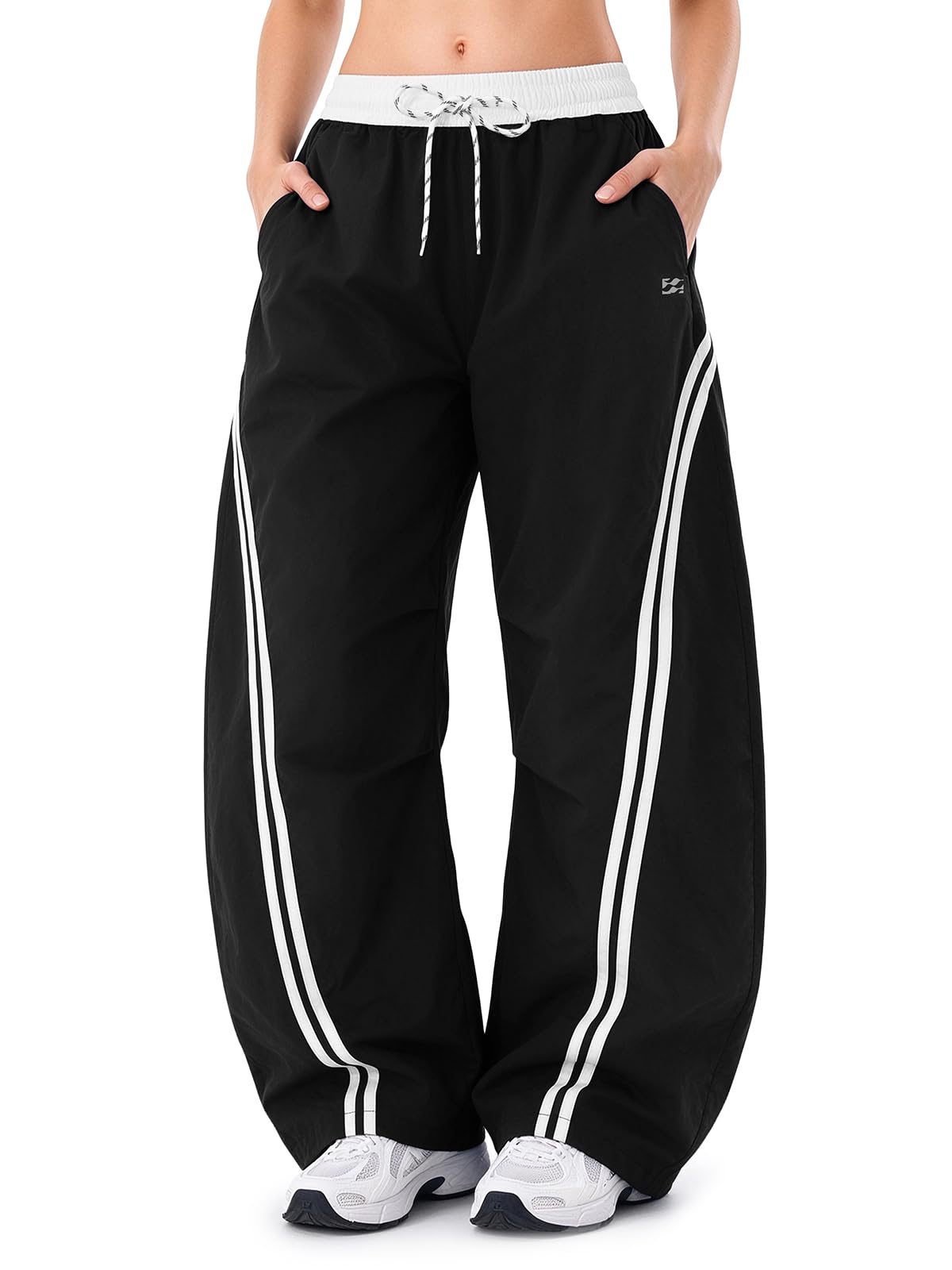 INNOMINT Baggy Barrel Pants Wide Leg Y2K Striped Sweatpants