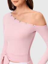 Off the Shoulder Pilates Outfits for Women
