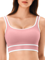 INNOMINT™ Women's Square-Neck Striped Sports Bra