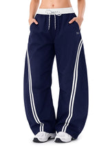 INNOMINT Baggy Barrel Pants Wide Leg Y2K Striped Sweatpants