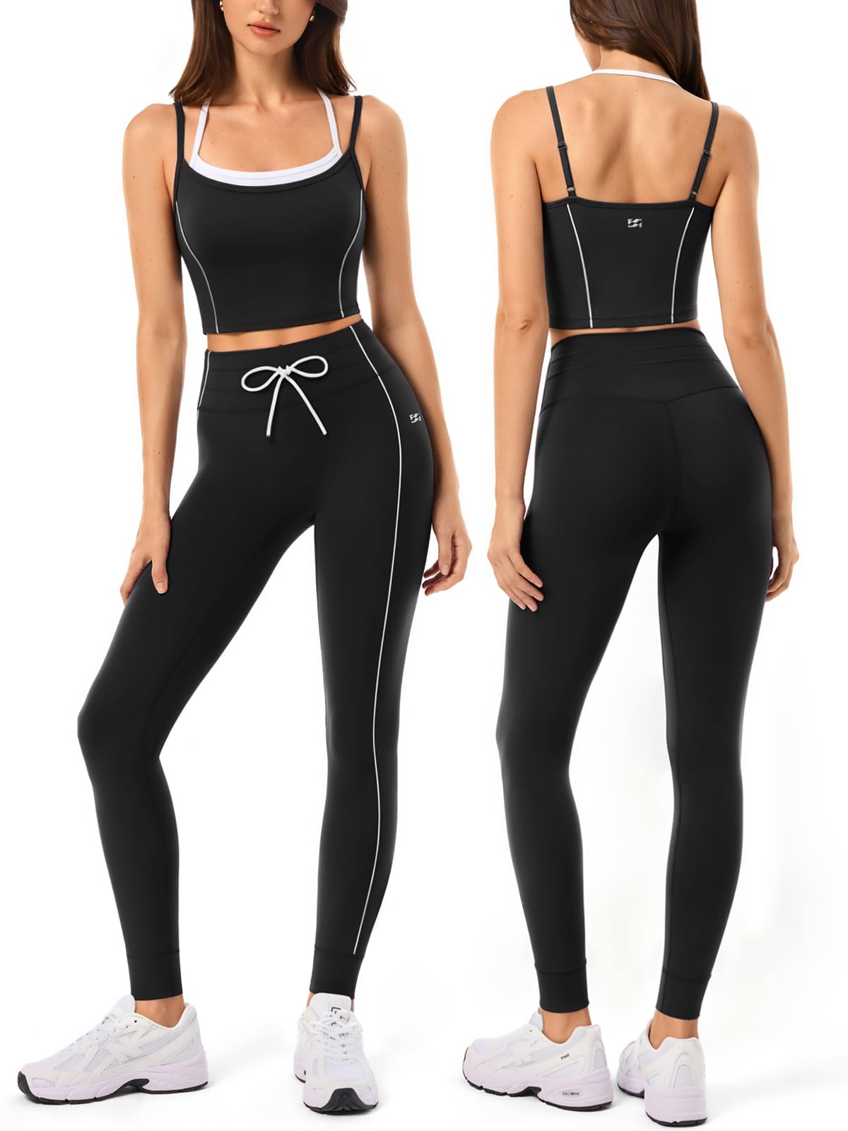 Drawstring Seamless Workout Sets for Women