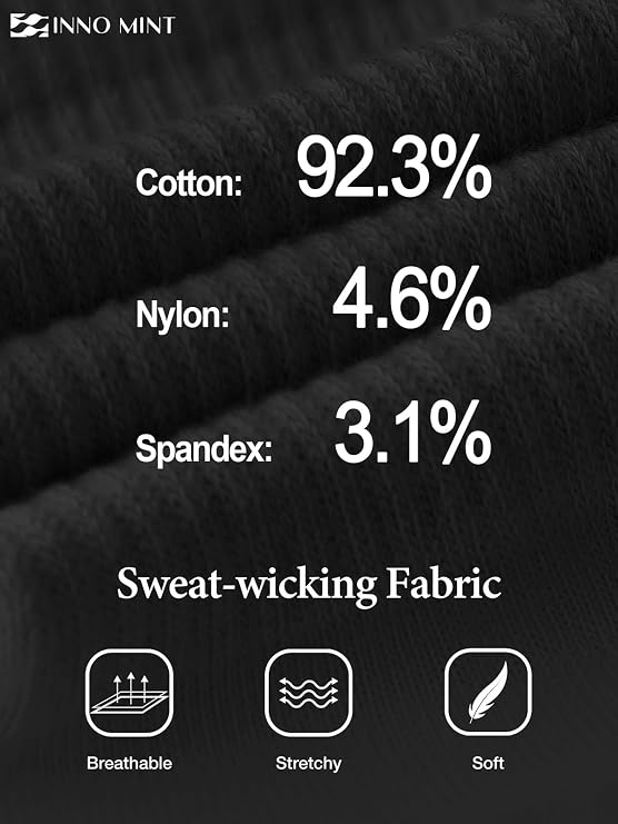Pilates Grip Socks Mid Calf Barre Cotton Socks
