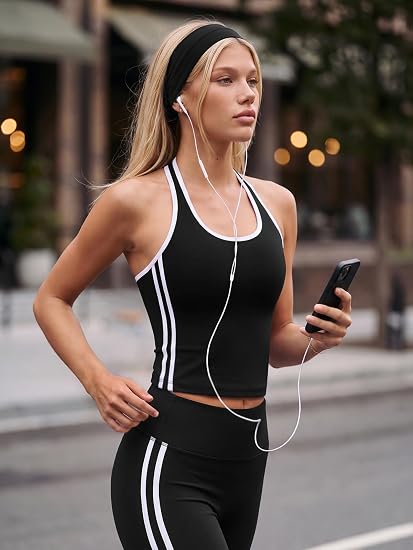 ❄︎ INNOMINT Women's Striped Halter Longline Tank Top