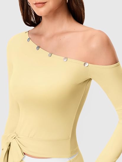Off the Shoulder Pilates Outfits for Women