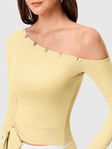 Off the Shoulder Pilates Outfits for Women