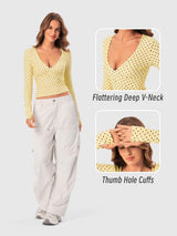 V Neck Pilates Outfits for Women