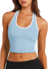 Open Back Halterneck Tank Top