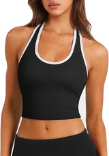 Open Back Halterneck Tank Top
