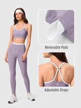 Women Sports Bras Criss Cross Strappy Backless