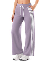 INNOMINT Women's Wide-Leg Track Pants with Side Stripes