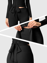 Women's Pilates Wrap Top, Long Sleeve Shirts
