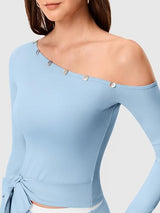 Off the Shoulder Pilates Outfits for Women