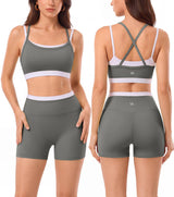 INNOMINT Women's 2-Piece Workout Set – Sports Bra & Seamless Shorts