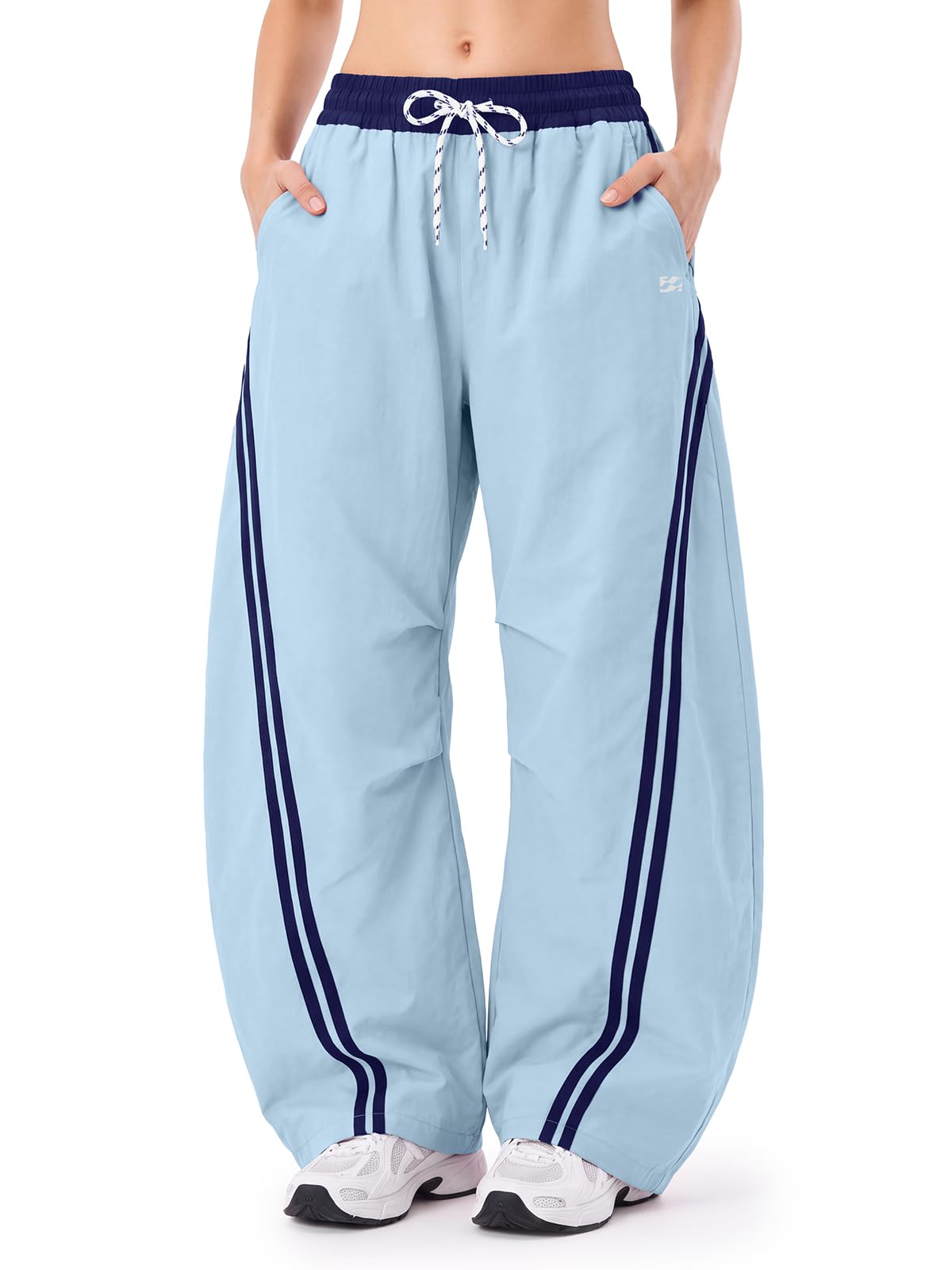 INNOMINT Baggy Barrel Pants Wide Leg Y2K Striped Sweatpants