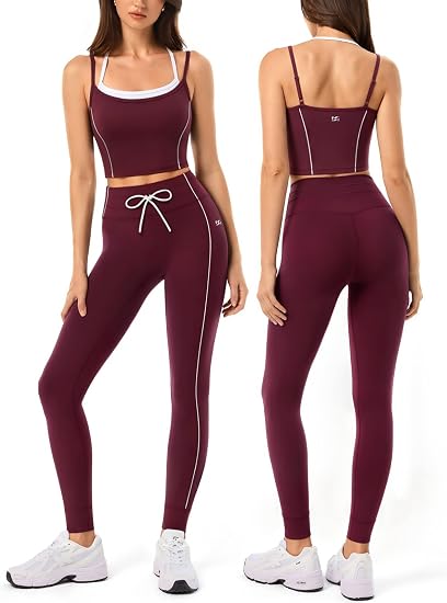 Drawstring Seamless Workout Sets for Women
