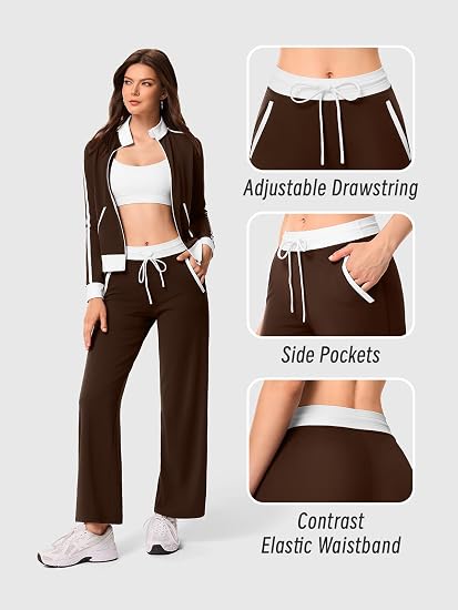 Wide Leg Yoga Gym Pants with Pockets