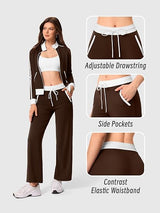 Wide Leg Yoga Gym Pants with Pockets
