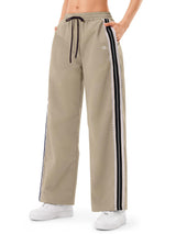 INNOMINT Women's Wide-Leg Track Pants with Lace Side Stripes