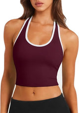 Open Back Halterneck Tank Top