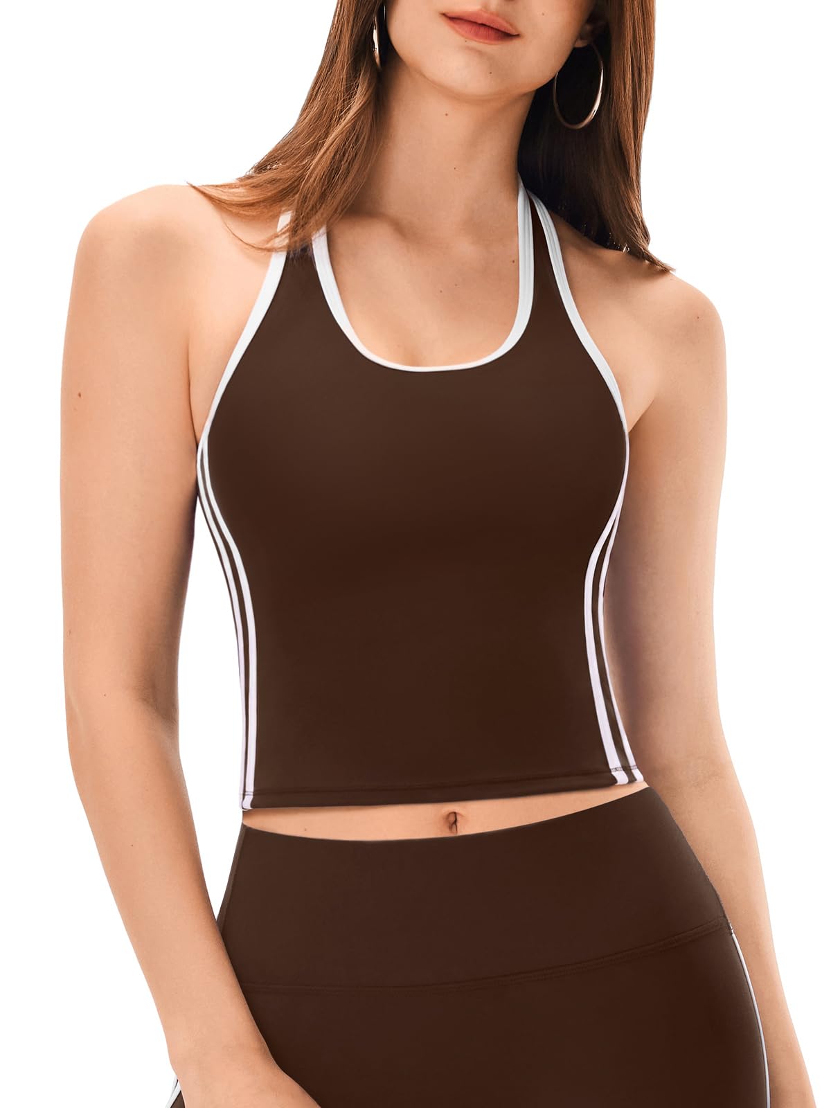 ❄︎ INNOMINT Women's Striped Halter Longline Tank Top