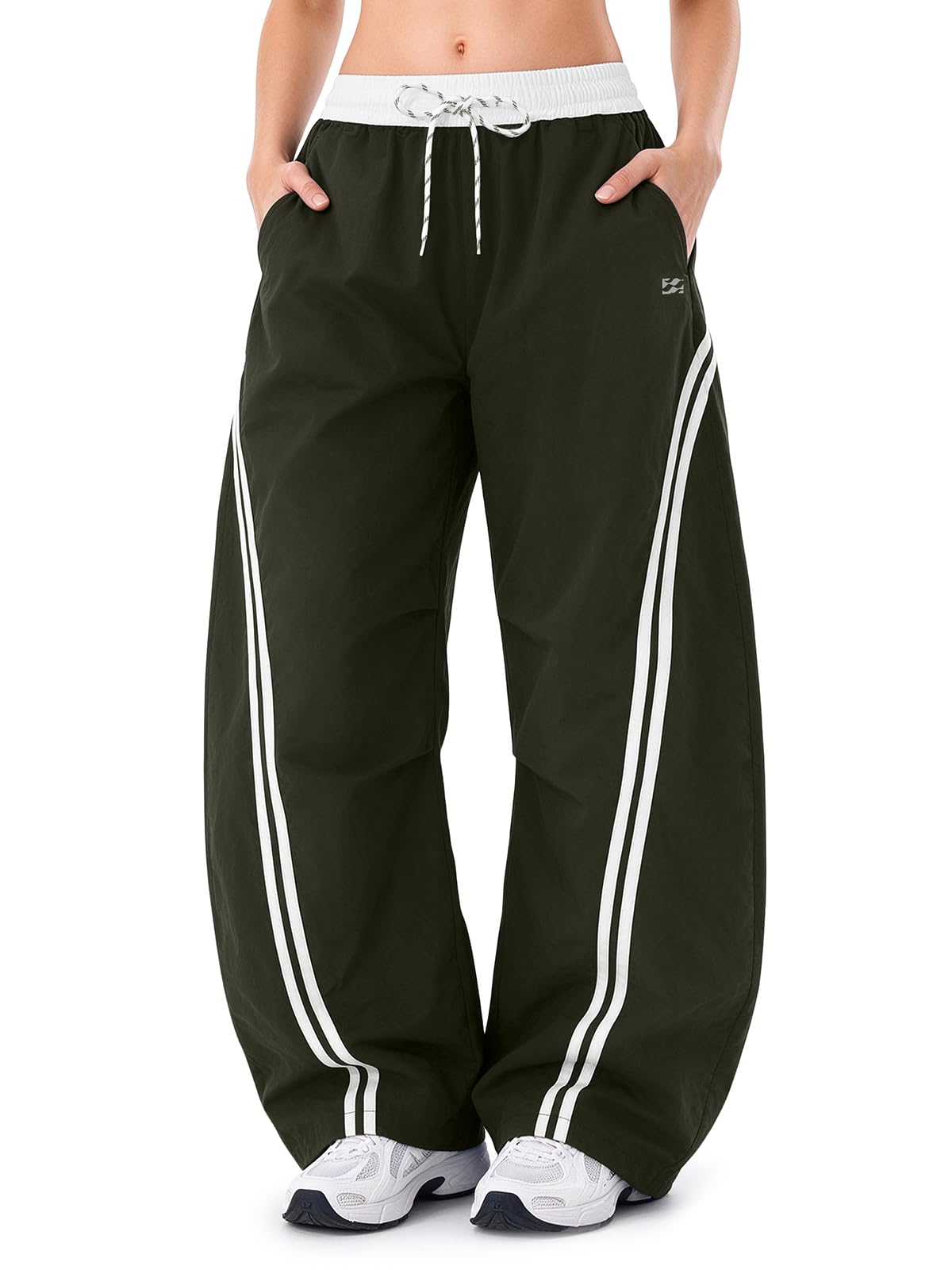 INNOMINT Baggy Barrel Pants Wide Leg Y2K Striped Sweatpants