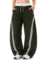 INNOMINT Baggy Barrel Pants Wide Leg Y2K Striped Sweatpants