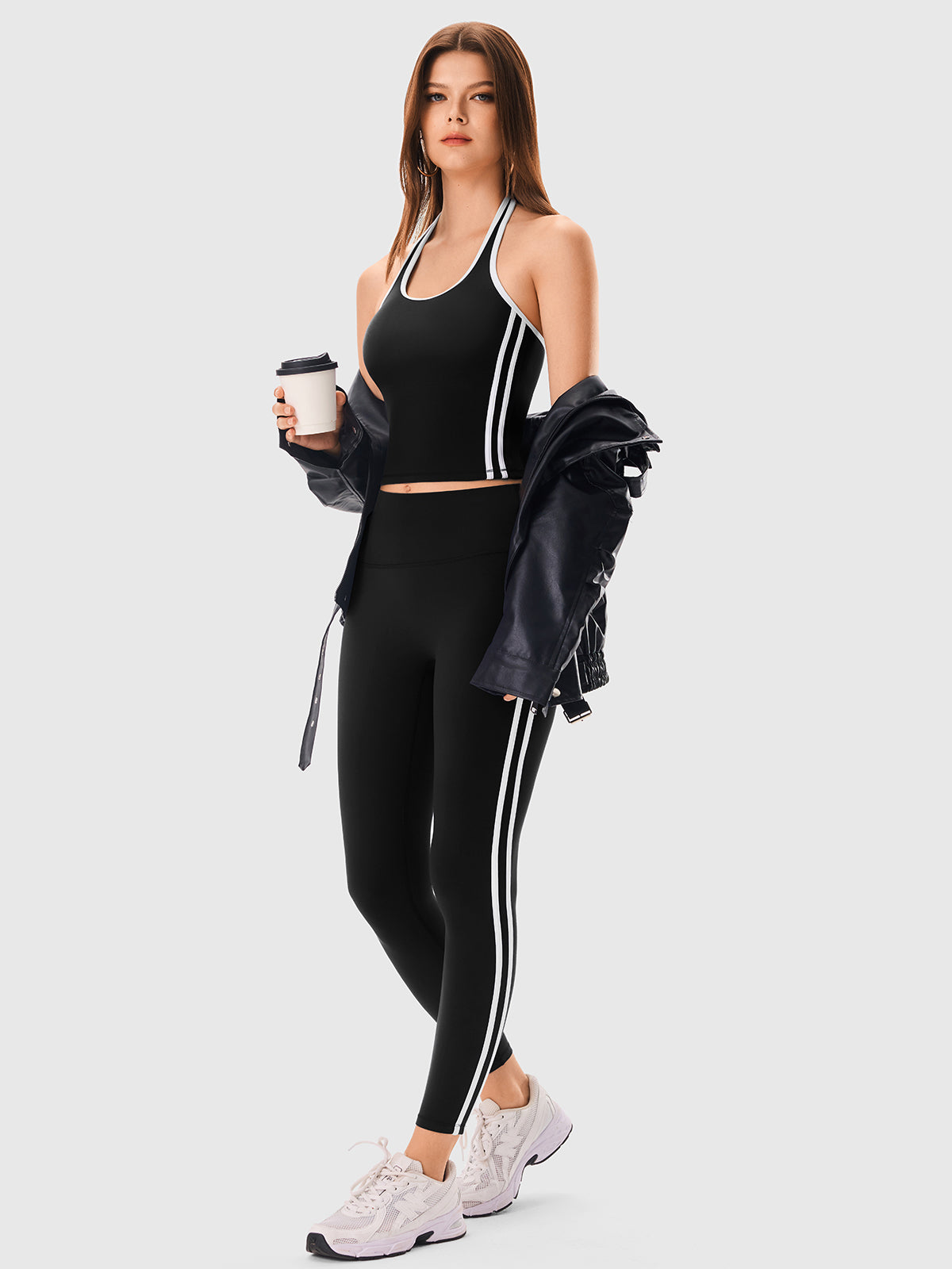 ❄︎ INNOMINT Women's Striped Halter Longline Tank Top