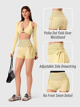 Fold-Over Y2k Shorts for Women