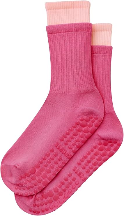 Pilates Grip Socks Mid Calf Barre Cotton Socks