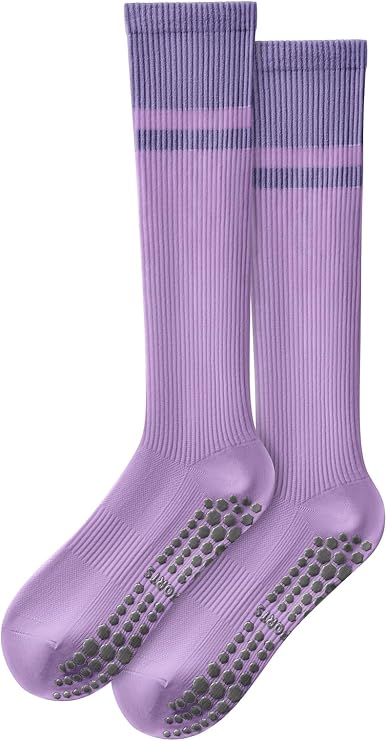 Women's Knee High Pilates Grip Socks