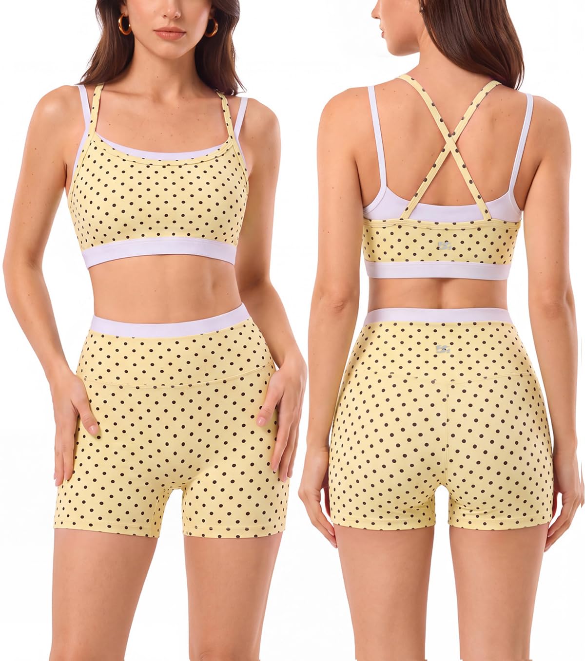 INNOMINT Women's 2-Piece Workout Set – Sports Bra & Seamless Shorts