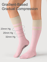 Women's Knee High Pilates Grip Socks