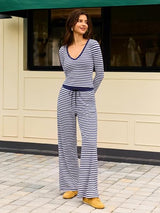 2 Piece Women's Striped Lounge Sets