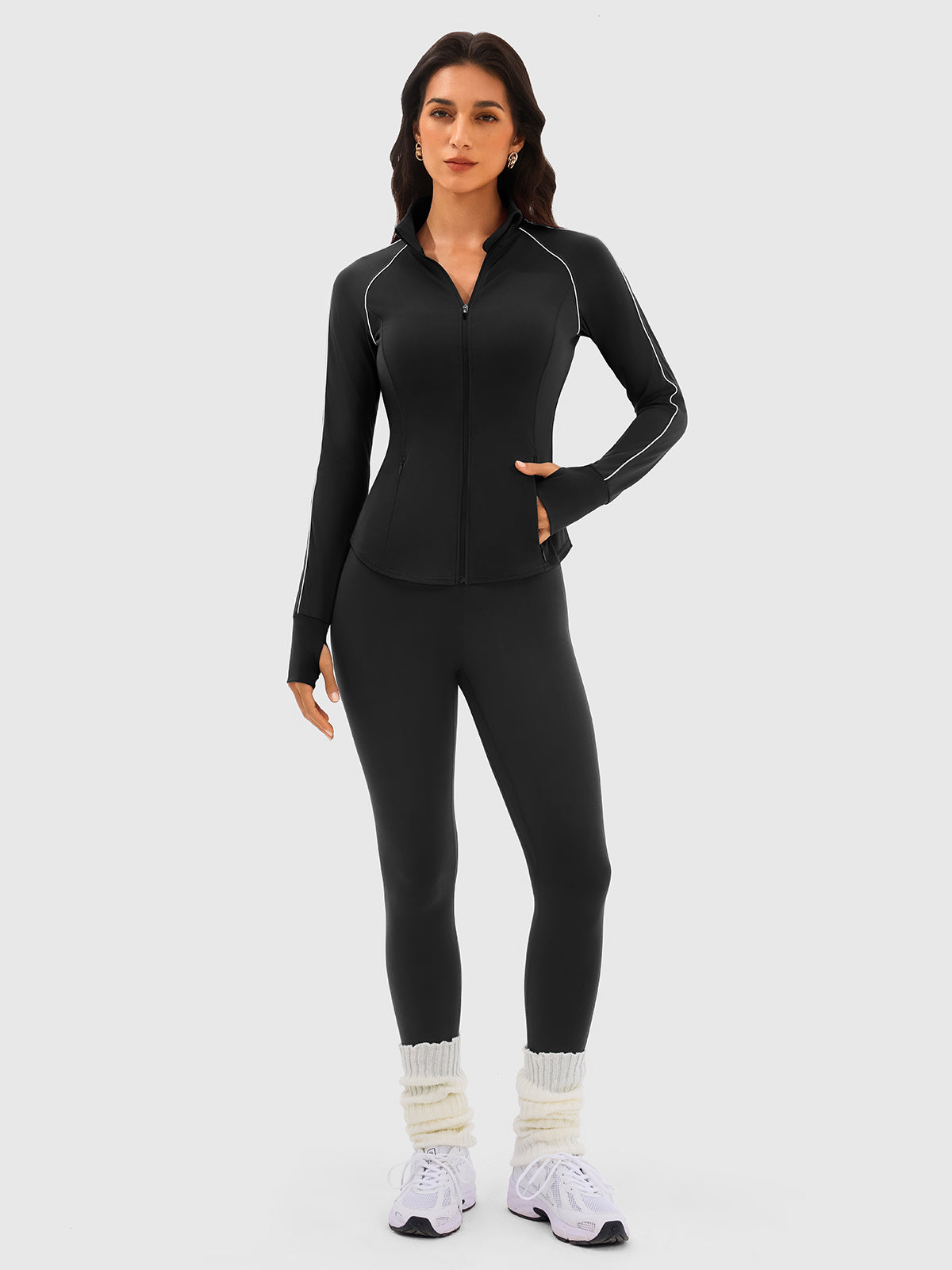 Soft and comfortable zip-up jacket IN25FJ040