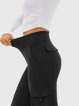 Cloud-Soft Wide Leg Yoga Pants with Cargo Pockets INNO MINT