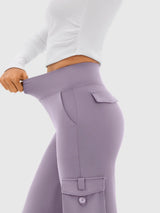 Cloud-Soft Wide Leg Yoga Pants with Cargo Pockets INNO MINT