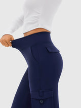 Cloud-Soft Wide Leg Yoga Pants with Cargo Pockets INNO MINT
